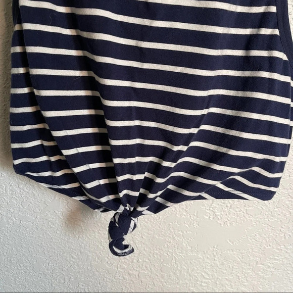 Aerie Knot Front Striped Crop Top Sports Bra - Picture 2 of 4